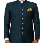 Classic Teal Achkan for Men | Elegant Ethnic Wear | Jaipurio